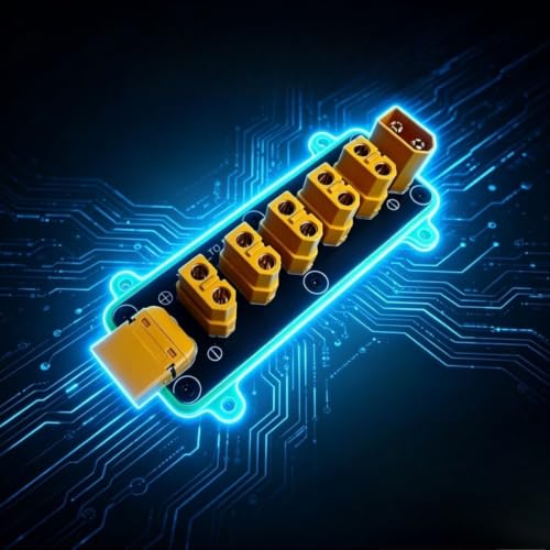 Distribuidor XT60 de 50A con 5 vías de alta corriente para drones RC 4