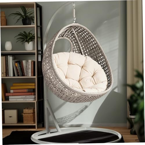 Cojines redondos acolchados para silla tipo huevo ideales para terrazas y salones de invierno 6