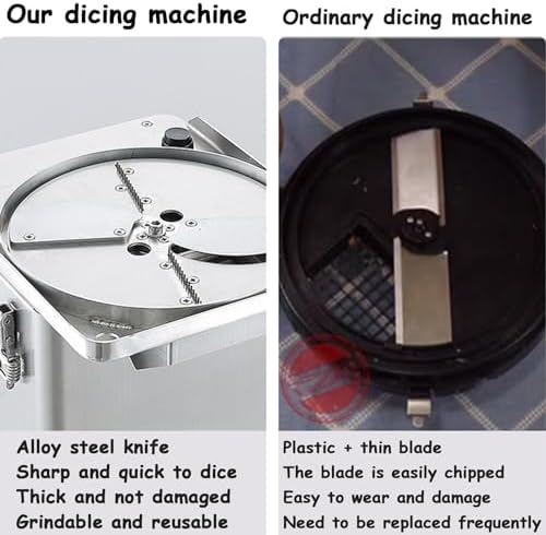 Commercial Electric Vegetable Slicer & Food Processor - Heavy Duty Multifunctional Veggie Chopper with 5 Stainless Steel Blades for Carrots, Potatoes, Onions & More