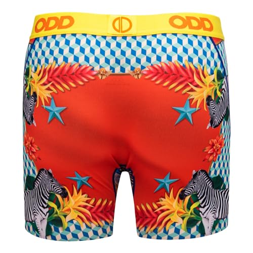 Odd Sox Men's Novelty Underwear Boxer Briefs, Zebras High Fashion- Medium2