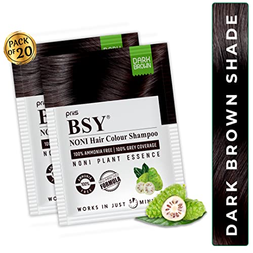 BSY Tinte Shampoo Color Marrón Oscuro Noni 20x20 ml miniatura 2