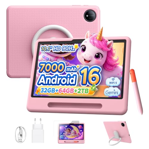 Easerush P10 Kid Tablet Android 16 Black Tablet 10 Pulgadas Pink