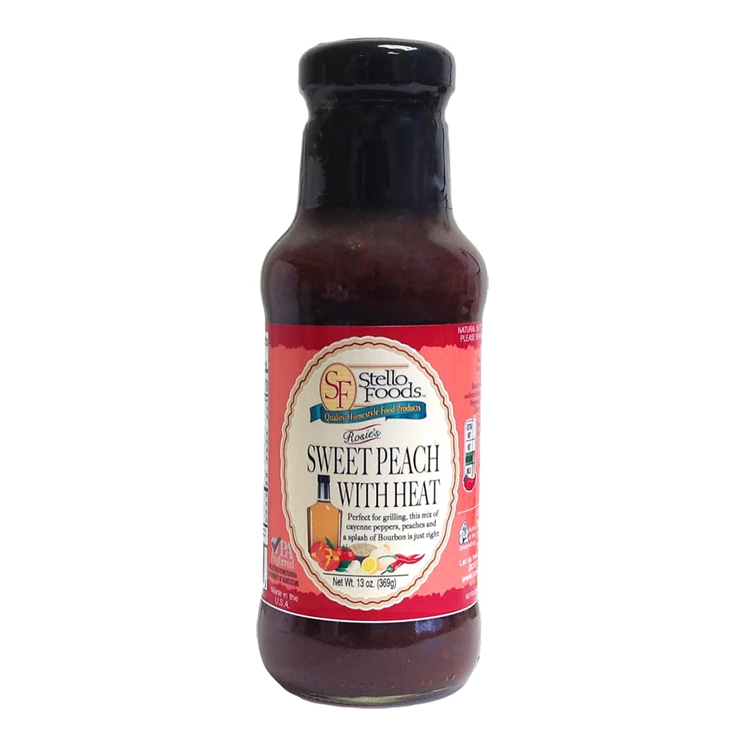 Rosie's Sweet Peach With Heat Barbeque Sauce 13oz