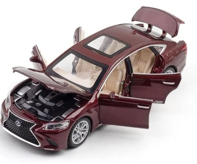 NL TRADERS Diecast Alloy Metal Pull Back 1:32 Scale Lexus LS500H Die-cast Car with Music & Lights for Kids (Multicolor)