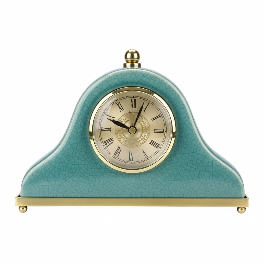 QINGGANG-0224 Mantel Clock Ceramic clock, desktop decoration, living room