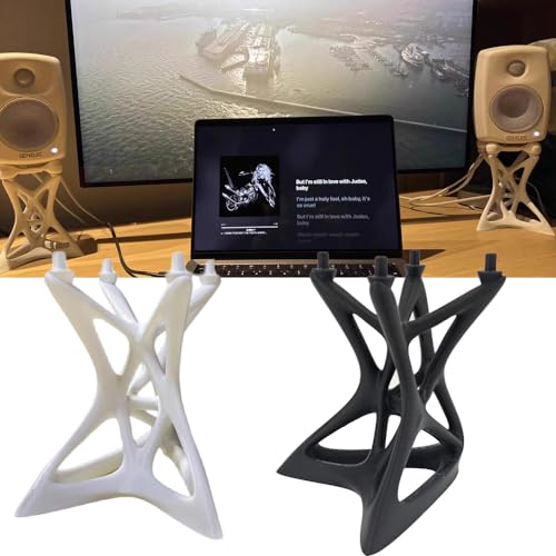 Generic 2 Pcs Desktop Speaker Stand Holder for Genelec 8010/G1 Speaker Bracket Floor Desk Audio Holder Base (Black)
