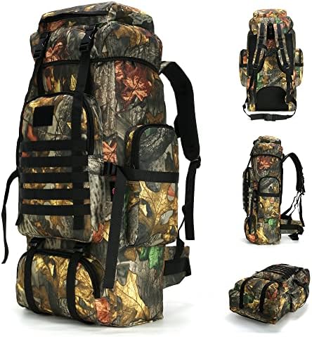 King'sGuard 70L Camping Hiking Backpack for Men Women Large Milit...