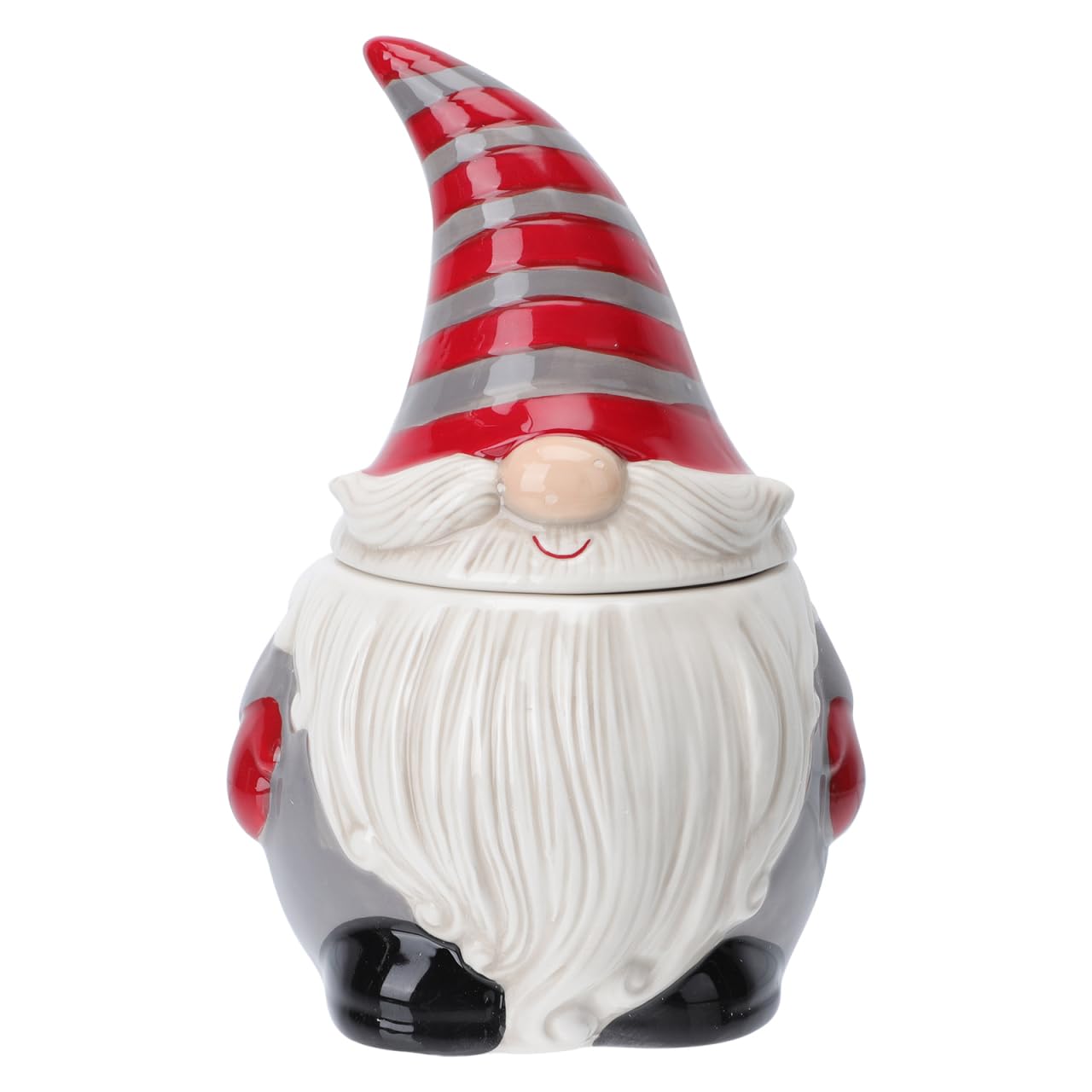 Angoily Pot À Biscuits De NoëL En CéRamique Avec Couvercle Gnome BoîTe À Bonbons Conteneur De Stockage Cadeaux De NoëL DéCoration Maison Pot De Stockage PèRe RéSistant À L'Humidité Pour Biscuits