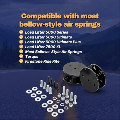 Image of Torque 2 inch Air Spring Bag Spacer for Ford Chevrolet RAM GMC Trucks