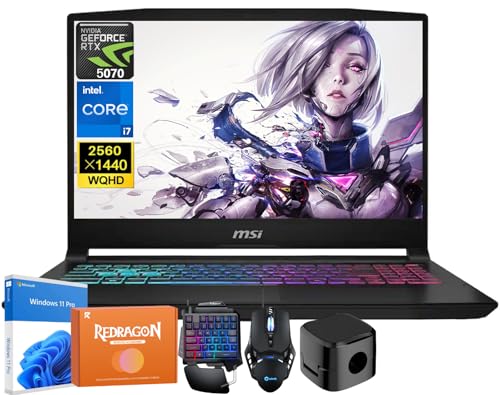 MSI Katana 15HX Gaming Laptop, NVIDIA GeForce RTX 5070 8GB GDDR7, 14th Gen Intel Core i7-14650HX, 15.6' 165Hz QHD (2560x1440) Display, 32 GB DDR5 RAM, 1 TB SSD, RGB Backlit KB, Win 11 Pro, Copilot AI