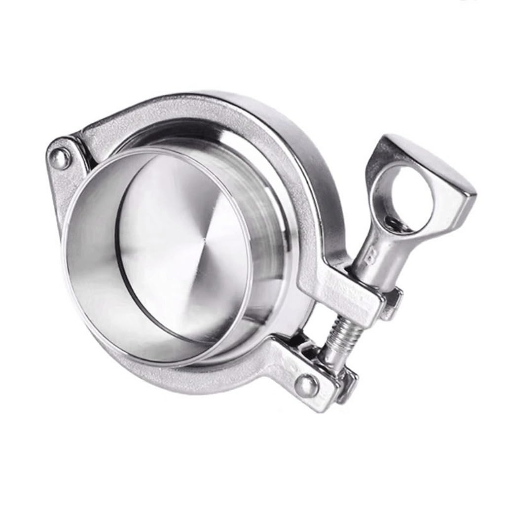 Zestaw złączek sanitarnych Tri Clamp – tulejka ze stali nierdzewnej 304, zaślepka, zacisk trójzaciskowy i uszczelka silikonowa (133 mm x 145 mm)