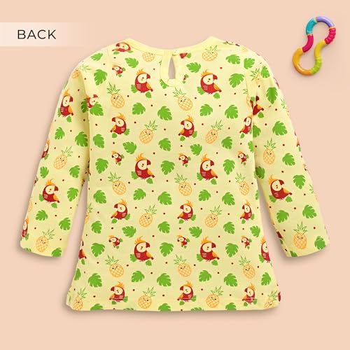 Image of LuvLap Baby Girls 100% Cotton Full Sleeve Girls Top, Pack of 02