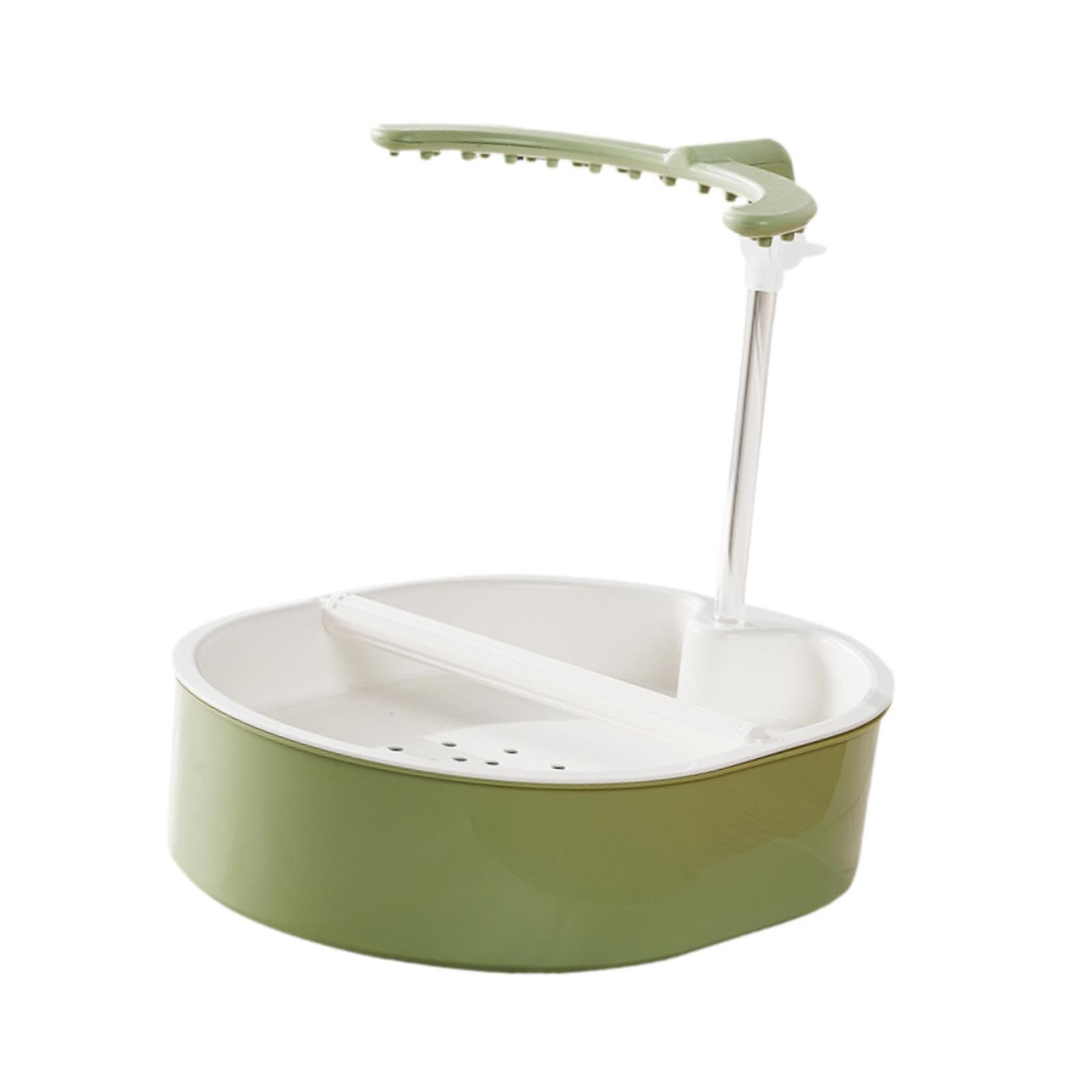 Papageienbadewanne Automatisches Badehaus Vogelzubehör Stabiles Pp Material Multifunktional Einstellbar für Wellensittiche Papageien Paarvögel Heimanw, GrÜn