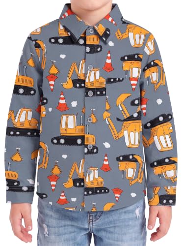 Image of Boys Hawaiian Button Down Shirt, Pure Combed Cotton Short Sleeve Size 3-15Y | Pure Combed Cotton, Smooth 60s yarn, Tagless Label, Pilling-Resistant, Shrink-Resistant, Fade-Resistant, Machine Washable