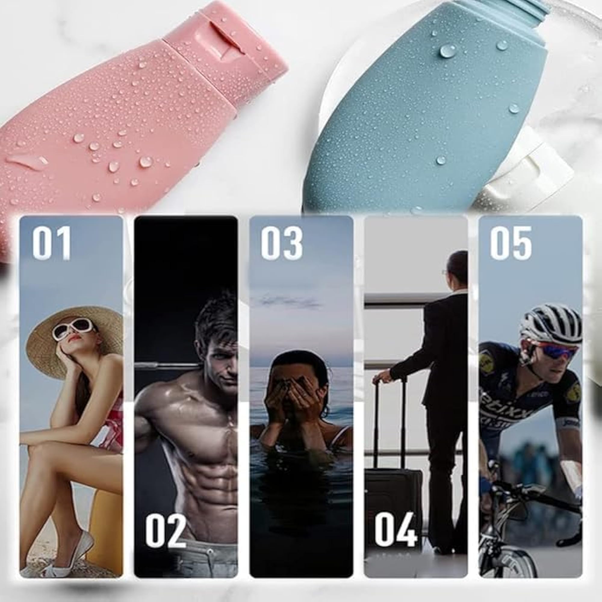 3 Pcs Mini Empty Plastic Squeeze Bottles for Travel
