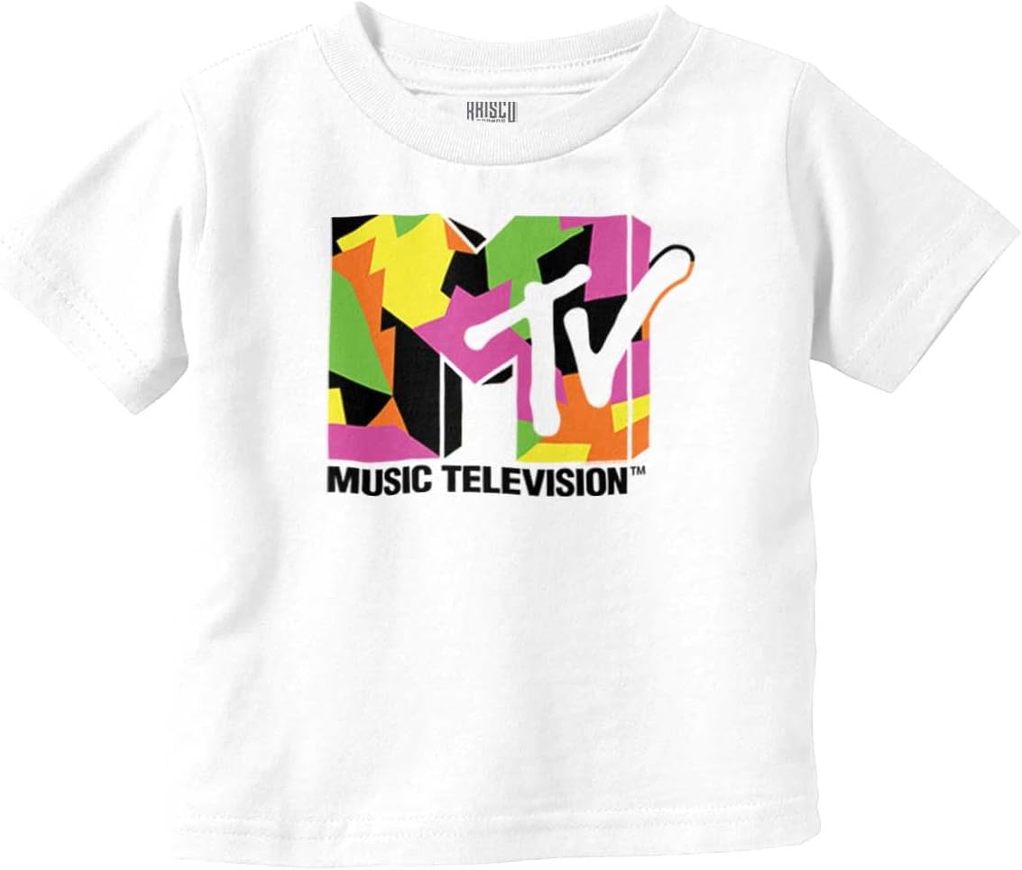 Retro MTV Colorful Shapes Logo Toddler Boy Girl T Shirt