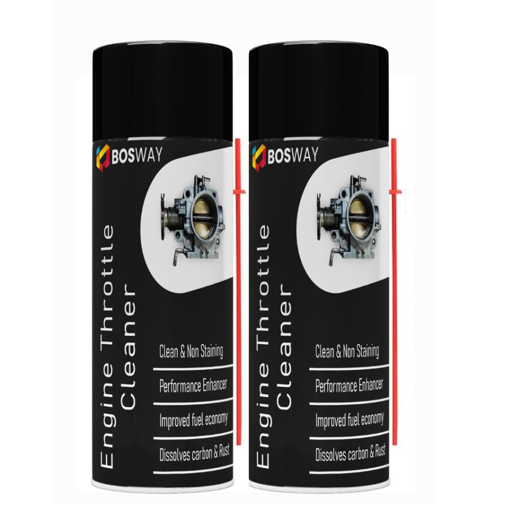 BOSWAY Throttle Body cleaner (150 ML) Each Bottle- Air Intake and Carburetor Choke Fuel Oil Deposit Spray Cleaner |Pack of 2 |