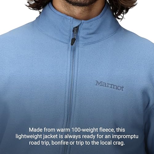Image of MARMOT Men's Rocklin Full-Zip Jacket - Classic, Warm, Lightweight 100-Weight Fleece Layer
