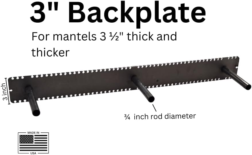 Floating Mantel Bracket-Sheppard Brackets-Sheppard System-Heavy Duty Floating Mantel Bracket (4 in. rods, 70 in. Backplate)