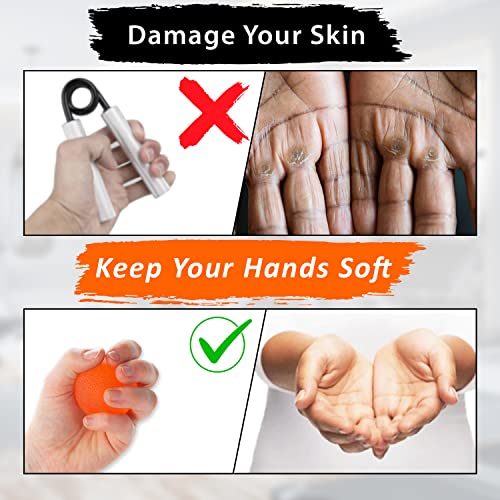 4Pcs-Stress-Balls-for-Adults-Kids-4-Resistance-Level-Yellow-Orange-Blue-Red-Exercise-Ball-Grip-Strengthener-for-Muscle-Focus-Improvement--Strength-Training-Equipment-stress-Balls-Gift-Pack