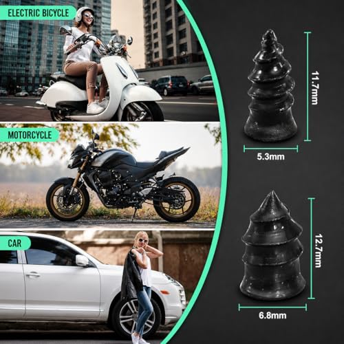 Image of Tubeless Tyre Repair Rubber Nail Kit for Car, Bike, Motorcycle, Scooter and Bicycle, No Glue Required, Quick Puncture Repair, Pack of 10