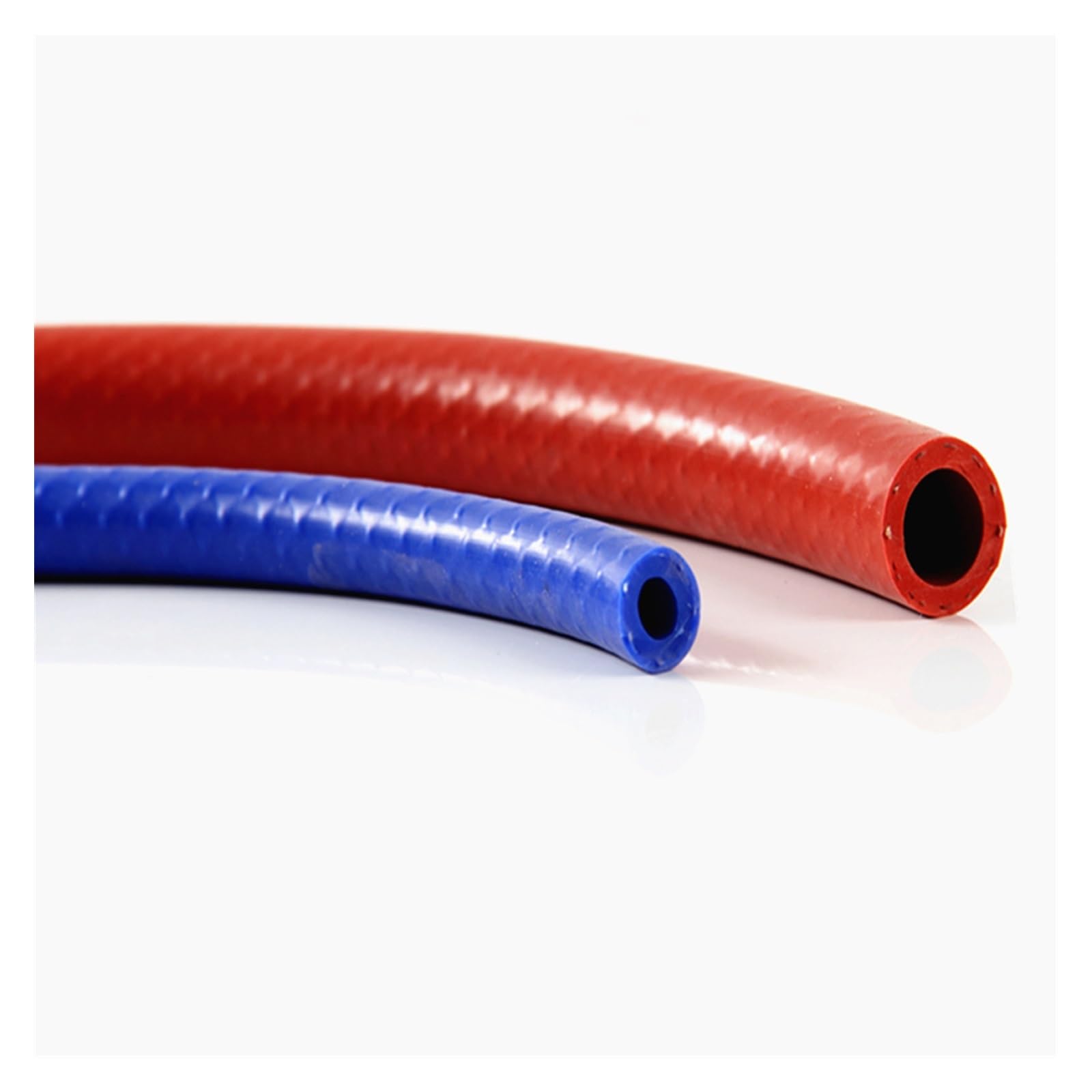 Tubo de vacío de silicona rojo/azul de 1 m y 6-32 mm de diámetro interior, manguera de goma trenzada reforzada, tubería de aire y agua, tubería de alta presión resistente al calor(Red,19x25mm