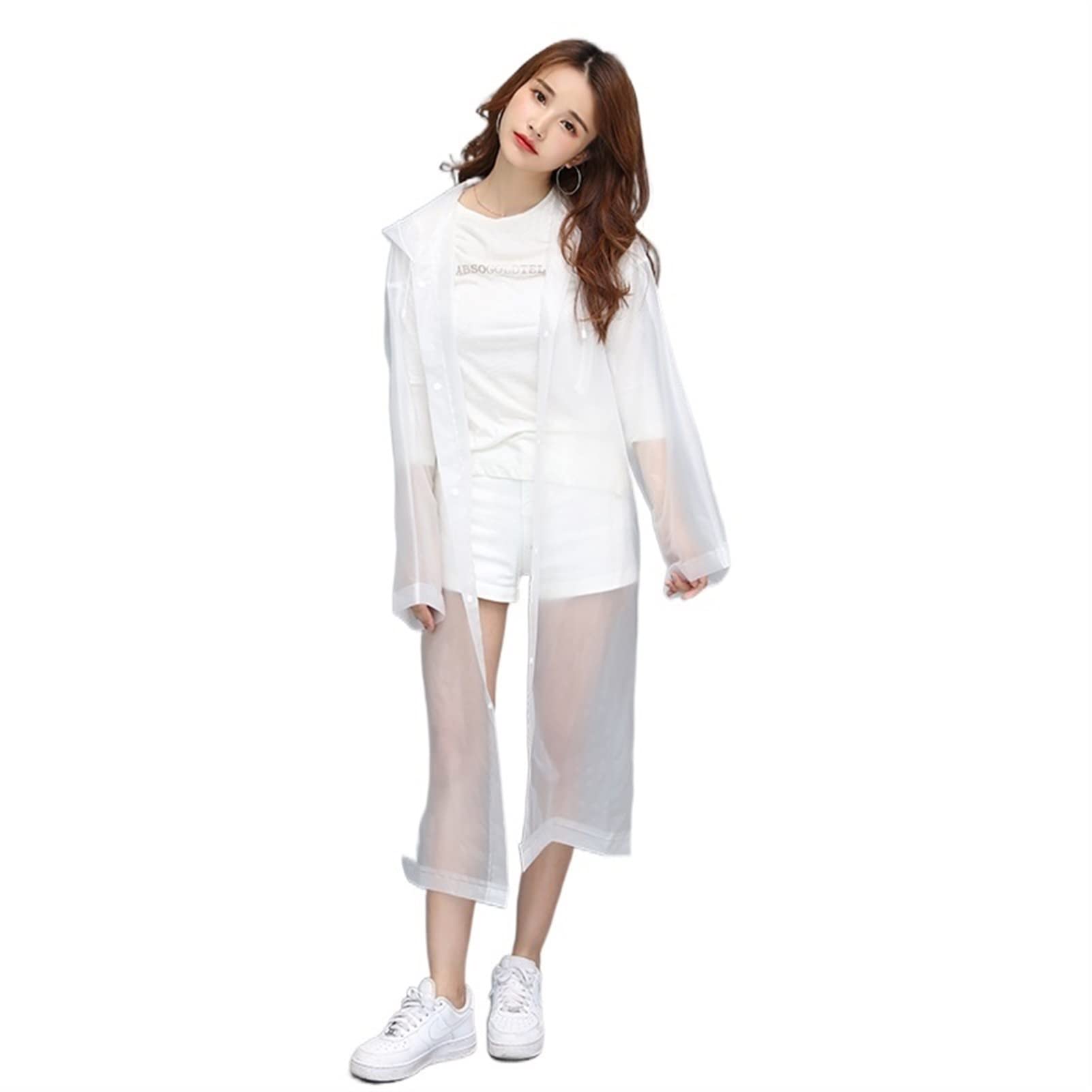 Veste De Pluie Transparente Portable EVA - Taille XL - Imperméable Mode Coréenne