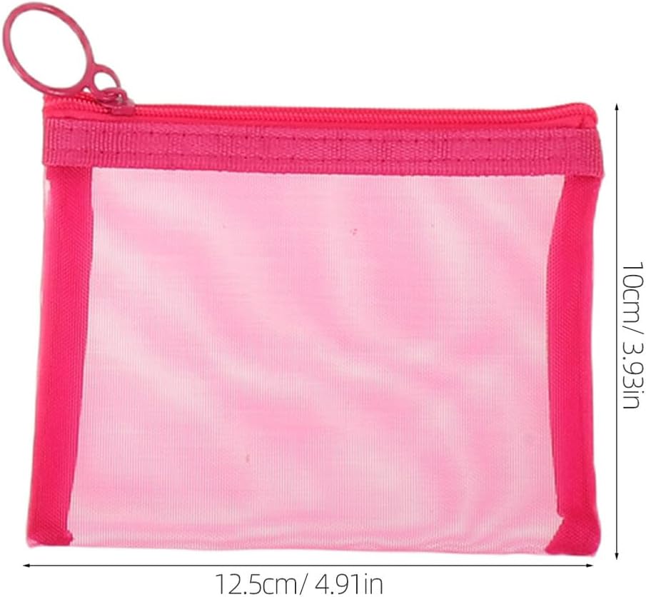 LABRIMP Mini Mesh Makeup Bags 10pcs with Zipper for Travel Organization image 2
