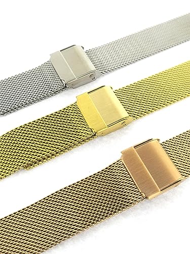 NZZXTO Stainless Steel Mesh Watch Band for Skagen Unisex Watches with pin, Light, thin, soft, Adjusting the length4