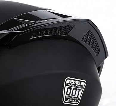 Aptliton DOT Certified Full Face Motorcycle Helmet with Dual Visor & Sun Shield – Lightweight ABS Shell, Removable Washable Liner, Gloss Black L