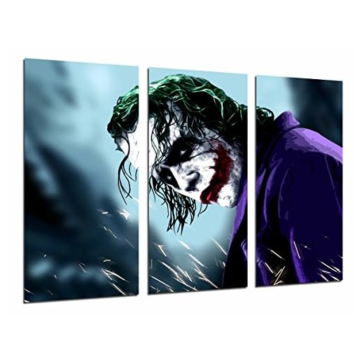 Cuadros Cámara Cuadro Fotográfico Batman y el Joker, Superheroe, Multicolor, 97 x 62 cm XXL