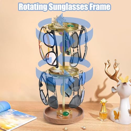 Rack de rangement jusqu'à 12 lunettes de soleil tournant pour gain de place