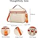 NOL Insulated Lunch Bags for Women Cooler Bag Lightweight Nylon Waterproof Lunch Box For Work (Medium(normal), Cream/orange)