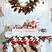 HPC Decor Christmas Stocking Holders,Decorative Wooden Box with 5 Hook Stockings Hangers Christmas Decoration for Fireplace Mantel Wood Organizer Storage for Christmas Holiday Festival.(White)