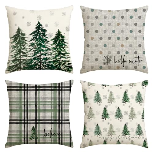 Artoid Mode Streifen Tupfen Schneeflocken Bäume Weihnachten...