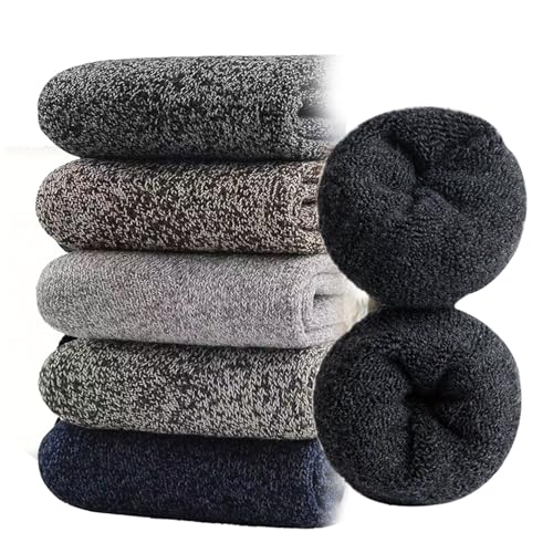 Bavooty 6 Pairs Thermal Socks for Men,Mens Wool Socks,Thick Socks,Mens Socks,Winter Socks Men,Soft,Cozy,Thicken,Wool,Warm in Winter,for Outdoor,Running, Hiking,UK 6-11