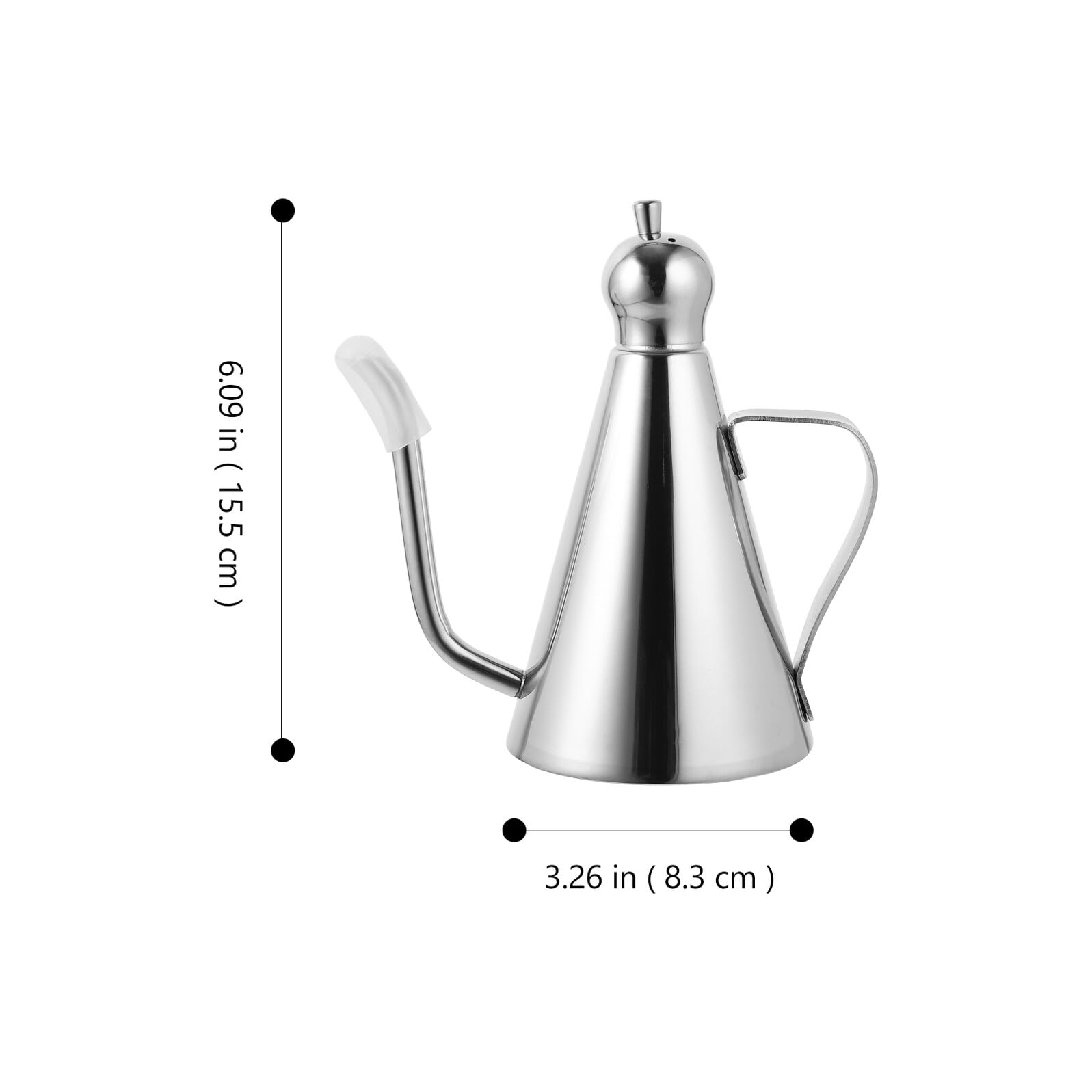 Aceitera Dispensador de Acero Inoxidable de Botella Dosificadora Antigoteo para Aceite Vinagre y Salsa Diseño con Tapa para Cocina y Restaurante