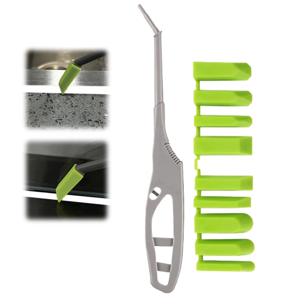 Silicone Seam Tools, 2024 New 9 in 1 Silicone Caulking Tool, Caulk Finishing Tool, Caulk Smoothing Tool, Reusable Caulking Applicator Finishing Tool, for Kitchen, Bathroom (1PCS)