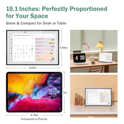 RROSKY WiFi Digital Calendar Smart Family Planner,Chore Charts, Achievement Rewards, AI Meal Planning, Smart Touchscreen Interactive Display for Schedules and Cloud Photo Desk Bases, Gifts for Women Men, Gifts for Mom Dad, 10.1'' Black by RROSKY - Image 7