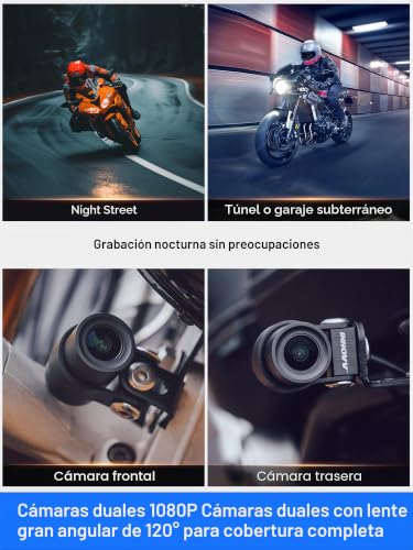 Cámara de salpicadero para motocicleta INNOVV N2 compatible con Android Auto e iOS CarPlay 4