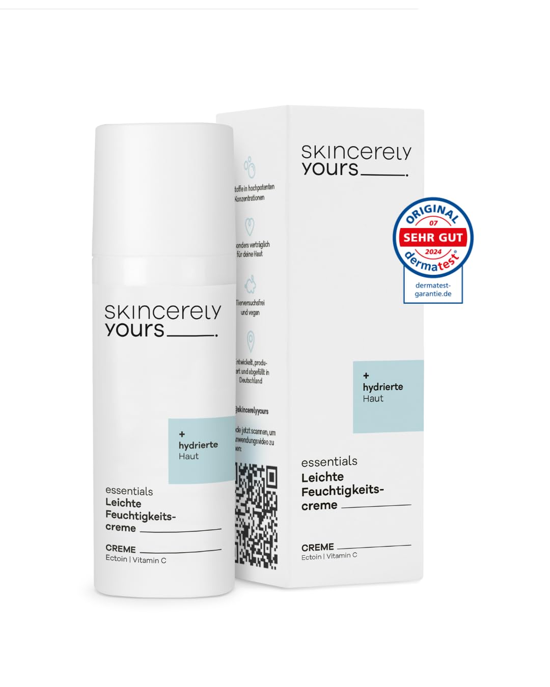 Skincerely Yours Leichte Feuchtigkeitscreme 50 ml I Regenerierende Hautpflege I Schützt vor schädlichen Einflüssen I Alle Hauttypen I Vegan & tierversuchsfrei I dermatologisch getestet