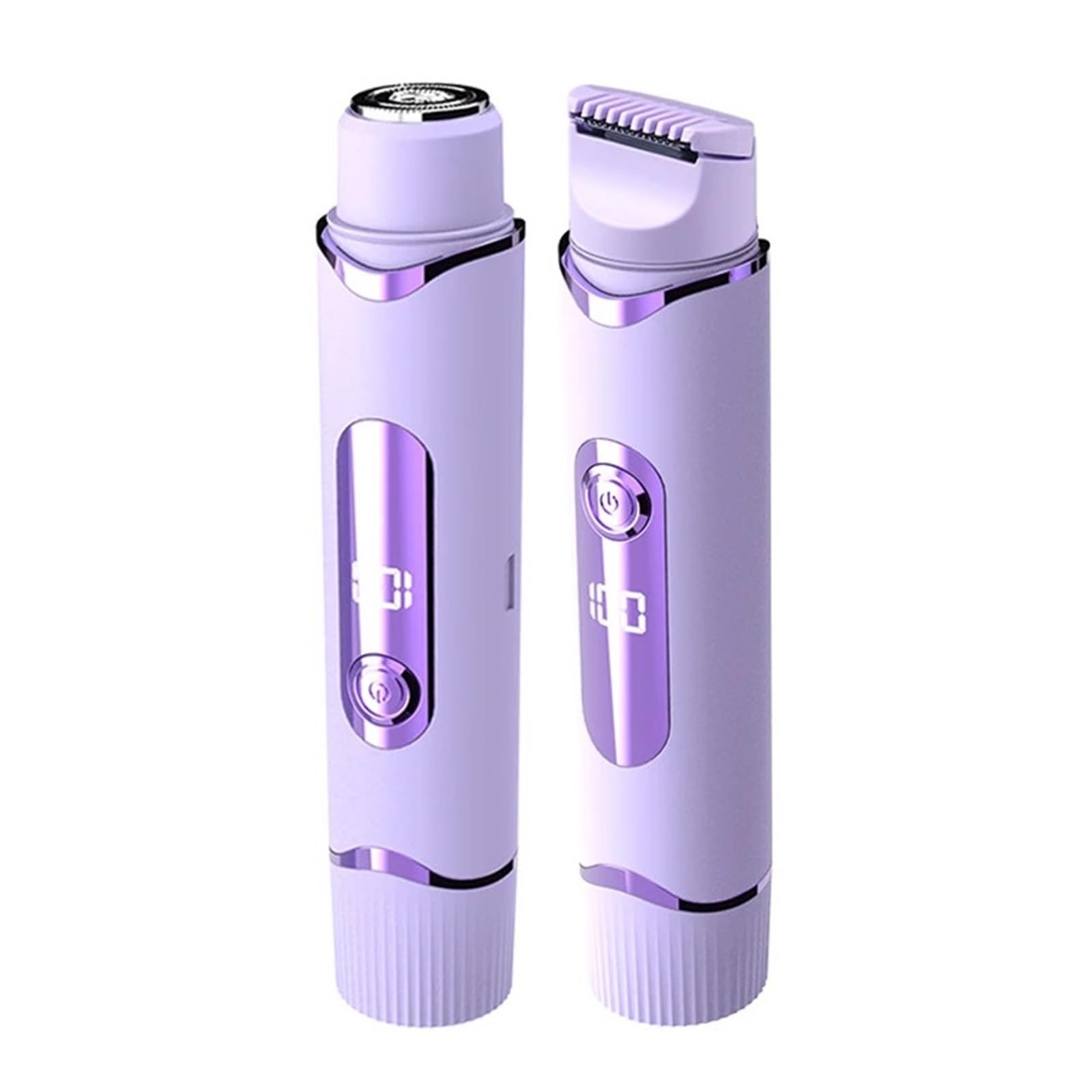 2-in-1 Female Hair Trimmer &amp; Electric Shaver - Painless Hair Remover for Facial, Leg, Bikini &amp; Body, Dual-Purpose Grooming Tool for Women(2 Piece Purple)