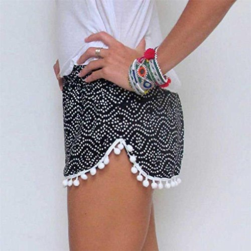 Haoricu 00@ZSY066E Women Shorts, 2017 New Women Polka Dot High Waist Tassel Casual Summer Short Pants thumb #3