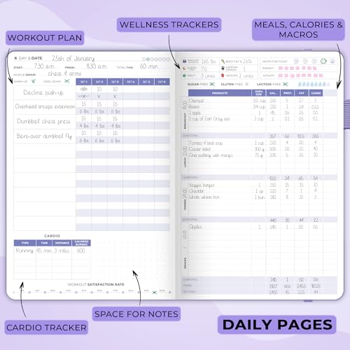 image for Clever Fox Fitness & Food Journal – Nutrition & Workout Planner for 