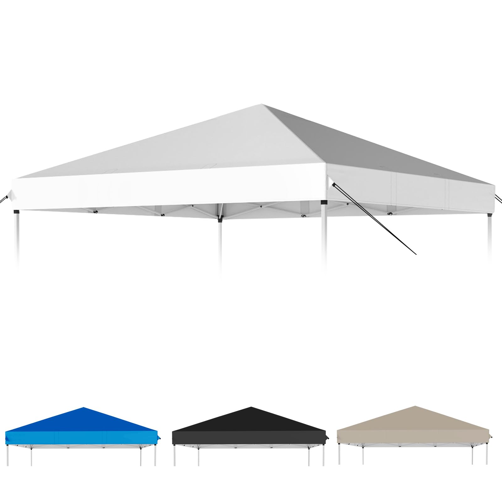 Photo 1 of 10×10 Canopy Replacement Top, Pop Up Canopy Replacement Cover for Straight Leg Frame Tent, Waterproof Canopy Top Cover for Garden Patio Camping (Top Only)(Grayish White)