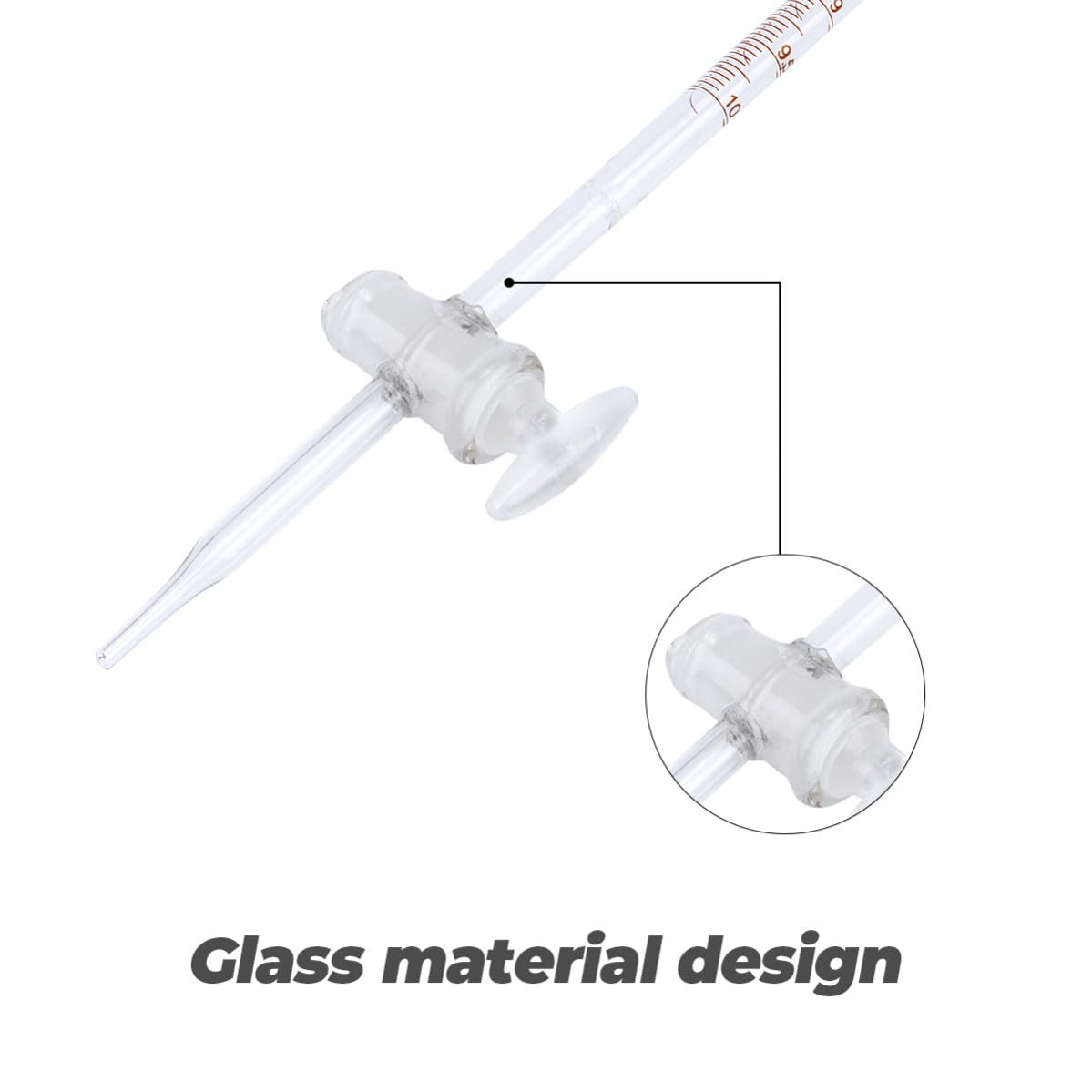 Glas Laborinstrument Titrationsbürette 10 Ml Chemieröhrchen aus Langlebigem Glas Kompakt für Präzise Messungen im Labor für Studenten und Wissenschaftliche Anwendungen