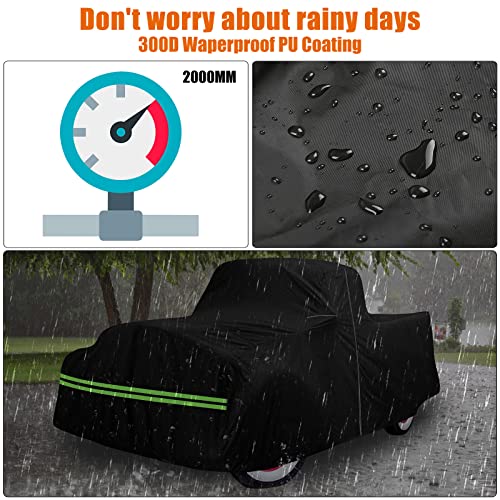 Image of Waterproof Car Cover Replace for Ford F1 1948-1952 & F100 1953-1956 2 Door Regular /Standard Cab Short Bed 6.5ft,All Weather Classic Truck Covers with Zipper Door for Snow Rain Protection