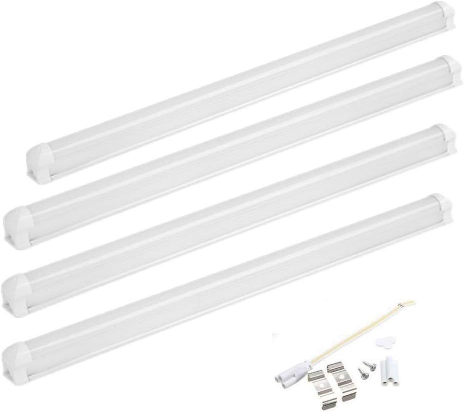 Maidodo 2X T8 Integrated LED Tubes Bulbs G13 4FT 120cm 18W 1620LM 96 LEDs 2835 SMD Natural White 4000-4500K Fluorescent/Neon Tubes w White Cover [Energy Class A+]
