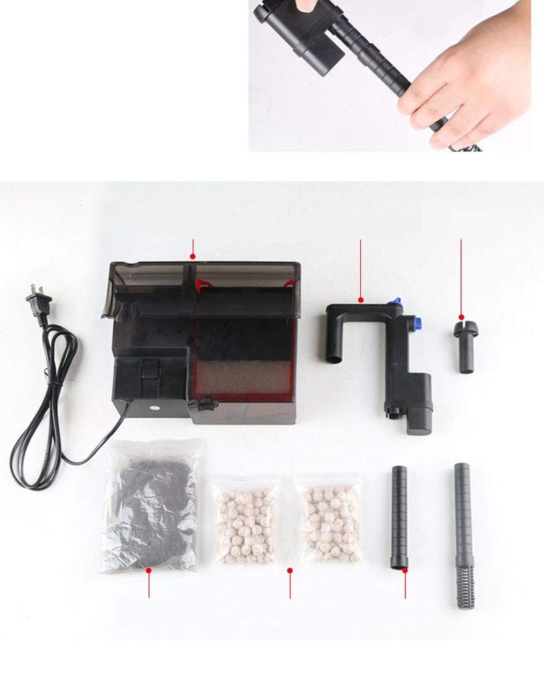 AquaOne Aquarium Außenfilter Cbg 800 Hang on Anhängefilter mit UVC Klärer 75-190 L Uvc Pumpe Schwammfilter Wasserfilter Leise Extern
