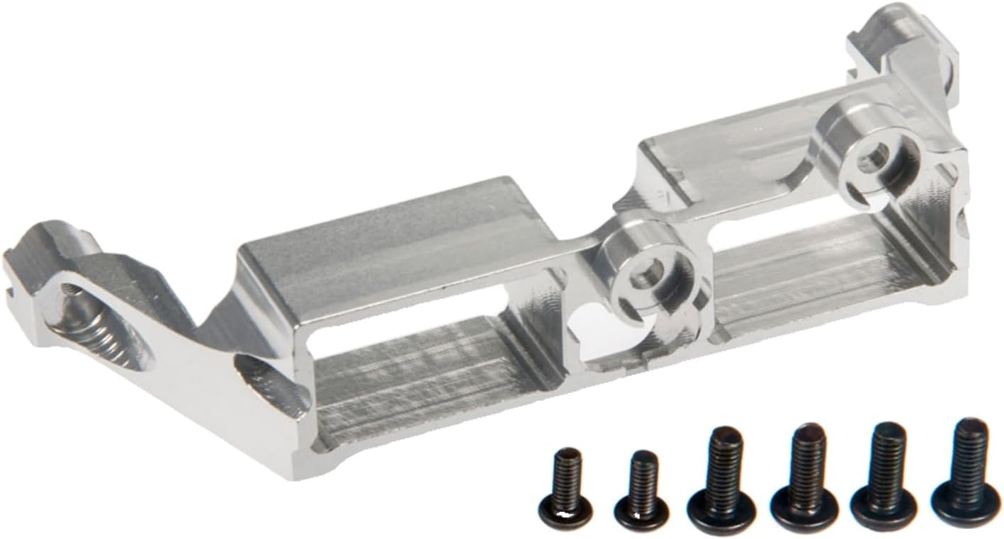 Aluminum Alloy Diff/Transmission Locking Servo Mount Differential Lock Bracket Fixed Seat for 1/10 RC Crawler Tra-xxas TRX-4 Upgrades Accessories (Silver)